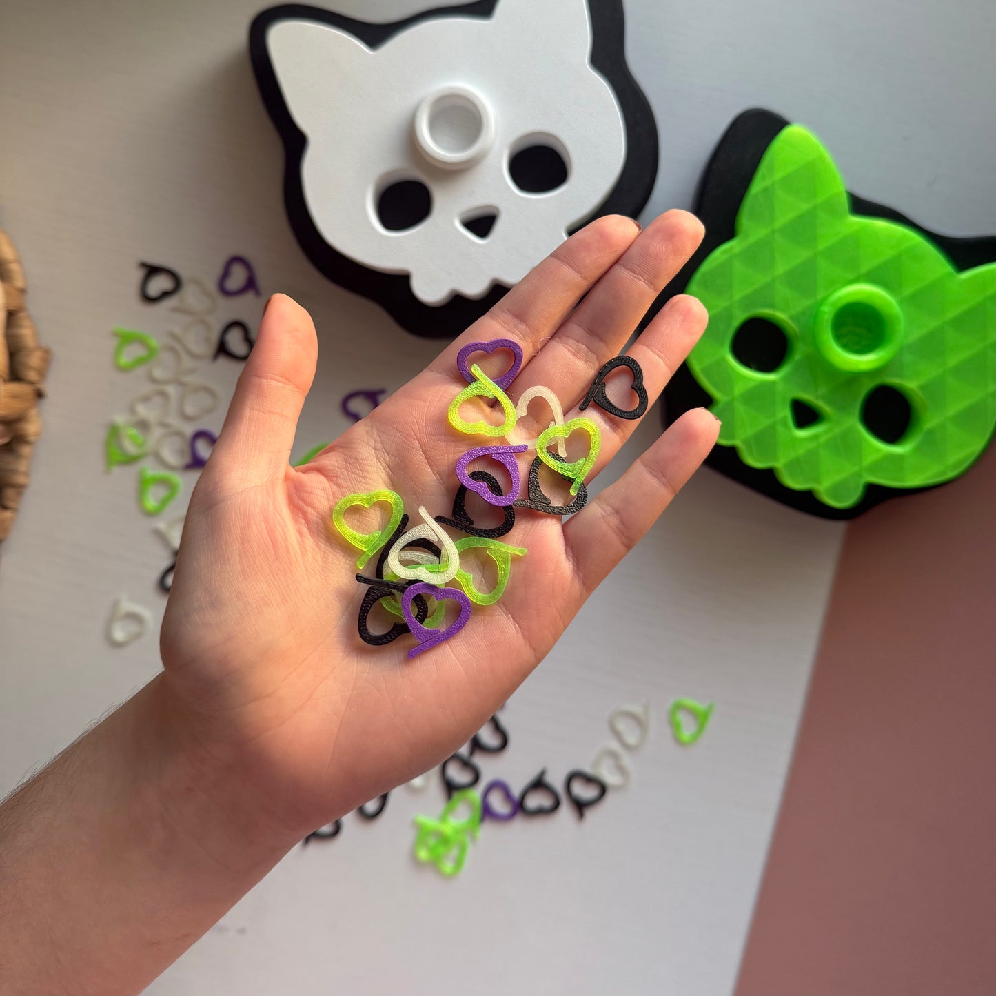 Spooky Glow-in-the-Dark Stitch Markers (set of 10)