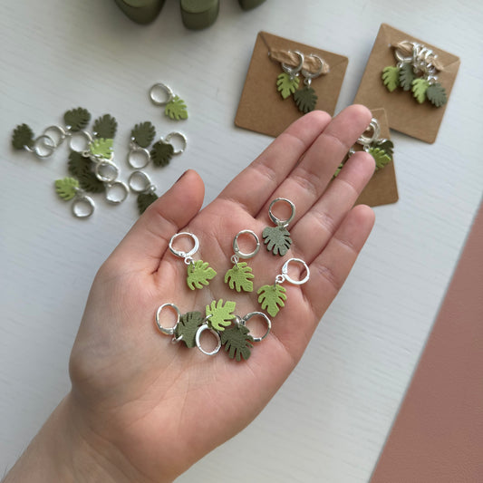 Monstera Stitch Markers