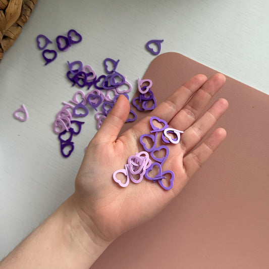 Heart Stitch Markers (10 colorways)