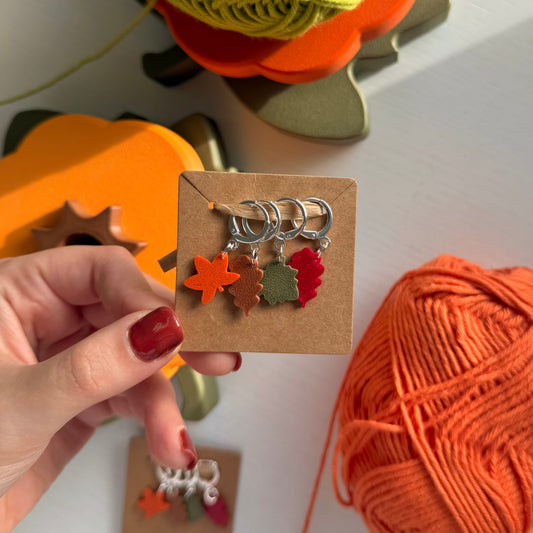 Fall Leaves Stitch Markers